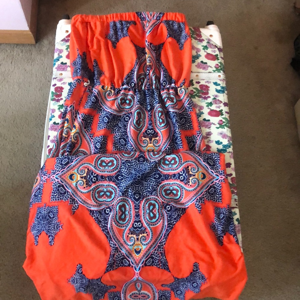 Colorful patterned maxi dress for summer